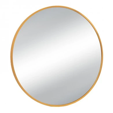 GOLD METAL ROUND WALL MIRROR D60CM