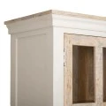 WOODEN DOUBLE DOOR BOOKCASE W GLASS 110x45x200CM