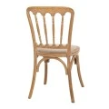 WOODEN OLD STYLE CHAIR WITH BEIGE FABRIC 45X46X92CM
