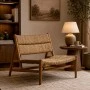 ΞΥΛΙΝΗ LOUNGE ΠΟΛΥΘΡΟΝΑ ΜΕ ΨΑΘΑ 70Χ80Χ70ΕΚ
