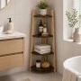 4 TIER WOOD CORNER SHELF 37X37X118CM