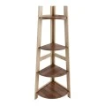 4 TIER WOOD CORNER SHELF 37X37X118CM