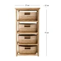 4 TIER DRAWER STORAGE 37X27X73CM