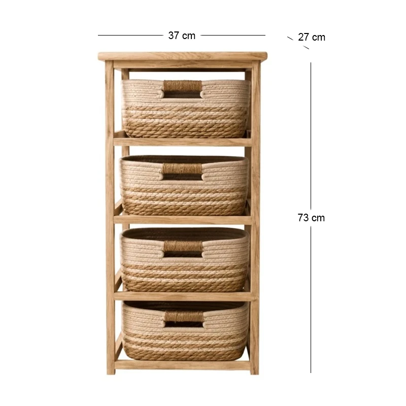 4 TIER DRAWER STORAGE 37X27X73CM