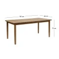 OUTDOOR DINING TABLE MASAYA IN NATURAL COLOR MADE OF ACACIA WOOD 180X90X75CM