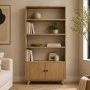 WOODEN VINTAGE BOOKCASE IN BROWN COLOR 90Χ40Χ180CM