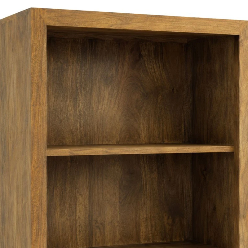 WOODEN BOOKCASE WITH 2 CABINETS AND 3 SHELVES 85,5Χ40Χ180CM