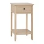 WOODEN BEDSIDE TABLE WITH 1 DRAWER IN CREAM COLOR  45X35X54CM