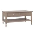 WOODEN COFFEE TABLE IN GREY COLOR WITH 2 DRAWERS 100X60X50CM