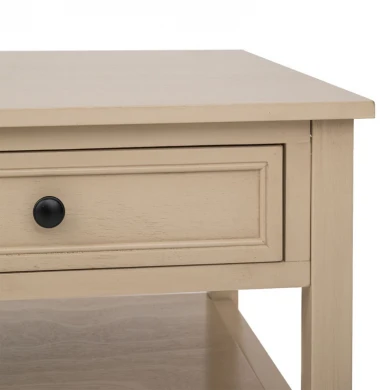 WOODEN COFFEE TABLE IN BEIGE COLOR WITH 2 DRAWERS 100X58X48CM