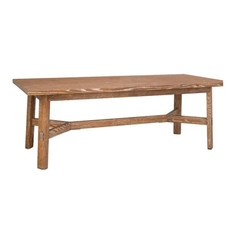 NATURAL OAK WOOD DINING TABLE 220X100X77CM