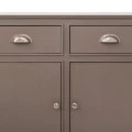 WOODEN SIDEBOARD IN GREY COLOR WITH 3 DOORS, 3 DRAWERS AND MARBLE SURFACE 120X35X75CM