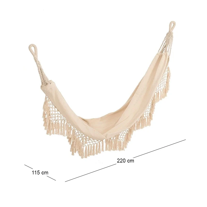 GREY COTTON HAMMOCK 115X220CM