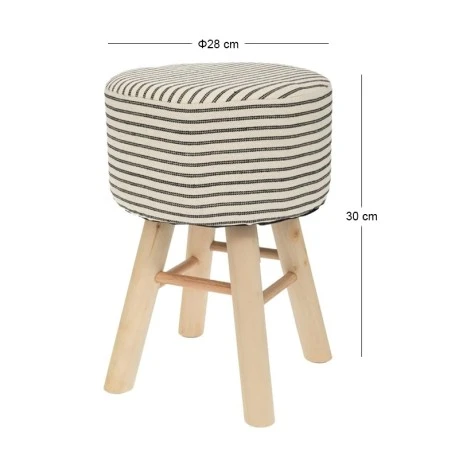 FABRIC TOP STOOL 28X34CM