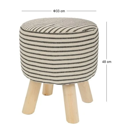 FABRIC TOP STOOL 28X48CM