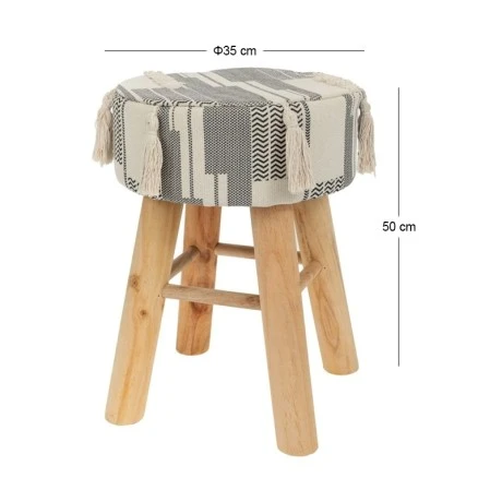 FABRIC TOP STOOL 34X48CM