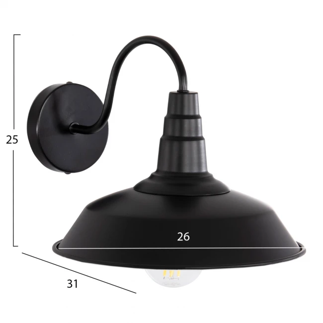 ΑΠΛΙΚΑ ΤΟΙΧΟΥ DONO HM4478 ΜΕΤΑΛΛΟ ΣΕ ΜΑΥΡΟ 26x31x25Υεκ.