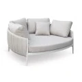 DAYBED 2ΘΕΣΙΟ MAVERICK HM6216.02 ΑΛΟΥΜΙΝΙΟ ΚΡΕΜ-ΜΠΕΖ OLEFIN & STRAPS 164x144x70Υ