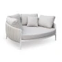 DAYBED 2ΘΕΣΙΟ MAVERICK HM6216.02 ΑΛΟΥΜΙΝΙΟ ΚΡΕΜ-ΜΠΕΖ OLEFIN & STRAPS 164x144x70Υ