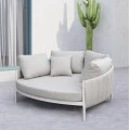 DAYBED 2ΘΕΣΙΟ MAVERICK HM6216.02 ΑΛΟΥΜΙΝΙΟ ΚΡΕΜ-ΜΠΕΖ OLEFIN & STRAPS 164x144x70Υ