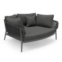 DAYBED 2ΘΕΣΙΟ ΣΕΙΡΑ CAMELLIA HM6217.01 ΣΚΟΥΡΟ ΓΚΡΙ ΑΛΟΥΜΙΝΙΟ-P.E.ΣΧΟΙΝΙ-OLEFIN 164x144x70Υεκ.