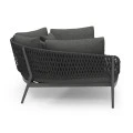 DAYBED 2ΘΕΣΙΟ ΣΕΙΡΑ CAMELLIA HM6217.01 ΣΚΟΥΡΟ ΓΚΡΙ ΑΛΟΥΜΙΝΙΟ-P.E.ΣΧΟΙΝΙ-OLEFIN 164x144x70Υεκ.