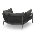 DAYBED 2ΘΕΣΙΟ ΣΕΙΡΑ CAMELLIA HM6217.01 ΣΚΟΥΡΟ ΓΚΡΙ ΑΛΟΥΜΙΝΙΟ-P.E.ΣΧΟΙΝΙ-OLEFIN 164x144x70Υεκ.