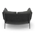 DAYBED 2ΘΕΣΙΟ ΣΕΙΡΑ CAMELLIA HM6217.01 ΣΚΟΥΡΟ ΓΚΡΙ ΑΛΟΥΜΙΝΙΟ-P.E.ΣΧΟΙΝΙ-OLEFIN 164x144x70Υεκ.