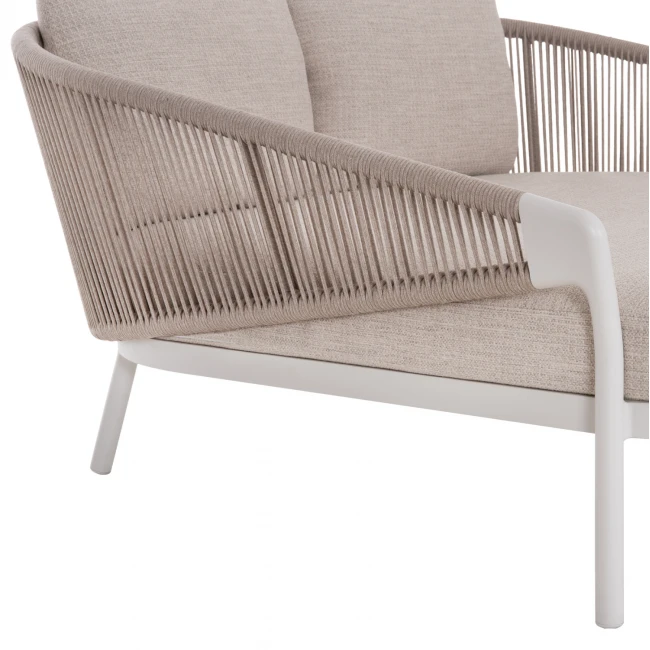 DAYBED ΣΕΙΡΑ XANTION HM6474.02 ΛΕΥΚΟ ΑΛΟΥΜΙΝΙΟ--ΣΧΟΙΝΙ--OLEFIN 157x147x88Υεκ