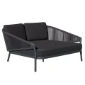 DAYBED ΣΕΙΡΑ XANTION ΗM6474.01 ΣΚΟΥΡΟ ΓΚΡΙ ΑΛΟΥΜΙΝΙΟ-ΣΧΟΙΝΙ-OLEFIN 157x147x88Υεκ