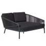 DAYBED ΣΕΙΡΑ XANTION ΗM6474.01 ΣΚΟΥΡΟ ΓΚΡΙ ΑΛΟΥΜΙΝΙΟ-ΣΧΟΙΝΙ-OLEFIN 157x147x88Υεκ