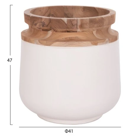 ΔΙΑΚΟΣΜΗΤΙΚΑ ΒΑΖΑ ΔΑΠΕΔΟΥ 2ΤΜΧ LINTER HM21140.02 FIBER CEMENT ΛΕΥΚΟ-ΞΥΛΟ ΤΕΑΚ 47Υ & 60Υεκ