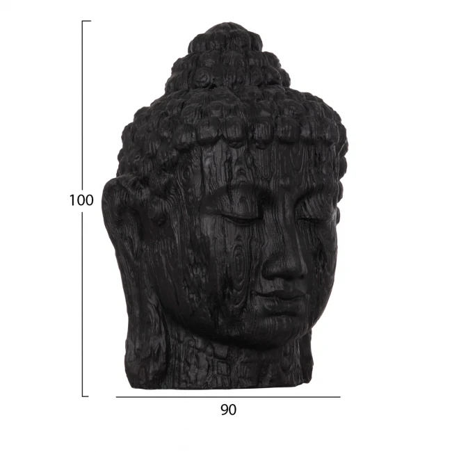 ΔΙΑΚΟΣΜΗΤΙΚΟ ΔΑΠΕΔΟΥ XXL ΚΕΦΑΛΙ ΒΟΥΔΑ HM4385.01 ΓΥΨΟΣ ΣΕ ΜΑΥΡΟ 90x90x100Υεκ.