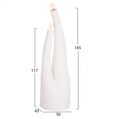 ΔΙΑΚΟΣΜΗΤΙΚΟ ΦΩΤΙΣΤΙΚΟ ΔΑΠΕΔΟΥ TUSKEN HM4702.02 FIBER CEMENT-ΛΕΥΚΟ 50x43x145Υεκ
