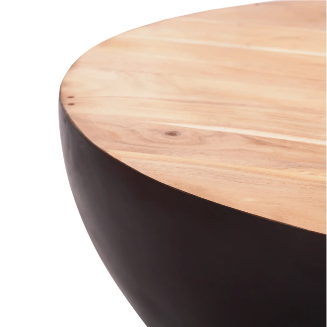 ΔΙΑΚΟΣΜΗΤΙΚΟ ΤΡΑΠΕΖΙ ΣΑΛΟΝΙΟΥ BOWL Φ89,5X39Yεκ. RUSTY ΜΕ ΞΥΛΟ ΑΚΑΚΙΑΣ HM8717.22