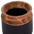 ΔΙΑΚΟΣΜΗΤΙΚΟ ΒΑΖΟ ΔΑΠΕΔΟΥ LINTER HM4662.01L FIBER CEMENT ΜΑΥΡΟ--ΞΥΛΟ ΤΕΑΚ Φ41x47Υεκ.