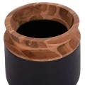 ΔΙΑΚΟΣΜΗΤΙΚΟ ΒΑΖΟ ΔΑΠΕΔΟΥ LINTER HM4662.01L FIBER CEMENT ΜΑΥΡΟ--ΞΥΛΟ ΤΕΑΚ Φ41x47Υεκ.