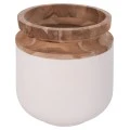 ΔΙΑΚΟΣΜΗΤΙΚΟ ΒΑΖΟ ΔΑΠΕΔΟΥ LINTER HM4662.02L FIBER CEMENT ΛΕΥΚΟ--ΞΥΛΟ ΤΕΑΚ Φ41x47Υεκ.
