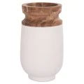 ΔΙΑΚΟΣΜΗΤΙΚΟ ΒΑΖΟ ΔΑΠΕΔΟΥ LINTER HM4662.02S FIBER CEMENT ΛΕΥΚΟ--ΞΥΛΟ ΤΕΑΚ Φ34x60Υεκ.