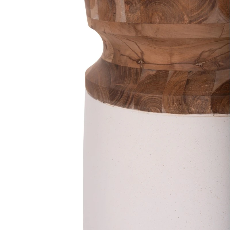 ΔΙΑΚΟΣΜΗΤΙΚΟ ΒΑΖΟ ΔΑΠΕΔΟΥ LINTER HM4662.02S FIBER CEMENT ΛΕΥΚΟ--ΞΥΛΟ ΤΕΑΚ Φ34x60Υεκ.