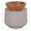 ΔΙΑΚΟΣΜΗΤΙΚΟ ΒΑΖΟ ΔΑΠΕΔΟΥ LINTER HM4662.03L FIBER CEMENT ΓΚΡΙ--ΞΥΛΟ ΤΕΑΚ Φ41x47Υ