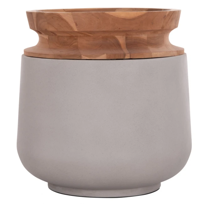 ΔΙΑΚΟΣΜΗΤΙΚΟ ΒΑΖΟ ΔΑΠΕΔΟΥ LINTER HM4662.03L FIBER CEMENT ΓΚΡΙ--ΞΥΛΟ ΤΕΑΚ Φ41x47Υ