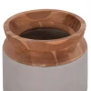ΔΙΑΚΟΣΜΗΤΙΚΟ ΒΑΖΟ ΔΑΠΕΔΟΥ LINTER HM4662.03L FIBER CEMENT ΓΚΡΙ--ΞΥΛΟ ΤΕΑΚ Φ41x47Υ