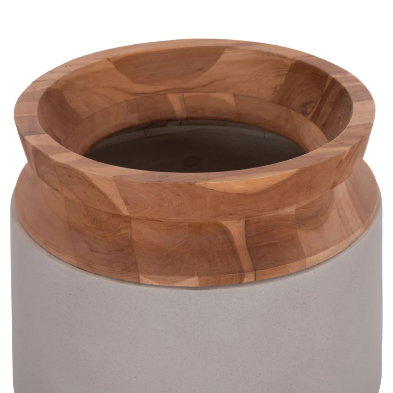 ΔΙΑΚΟΣΜΗΤΙΚΟ ΒΑΖΟ ΔΑΠΕΔΟΥ LINTER HM4662.03L FIBER CEMENT ΓΚΡΙ--ΞΥΛΟ ΤΕΑΚ Φ41x47Υ