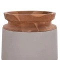 ΔΙΑΚΟΣΜΗΤΙΚΟ ΒΑΖΟ ΔΑΠΕΔΟΥ LINTER HM4662.03L FIBER CEMENT ΓΚΡΙ--ΞΥΛΟ ΤΕΑΚ Φ41x47Υ