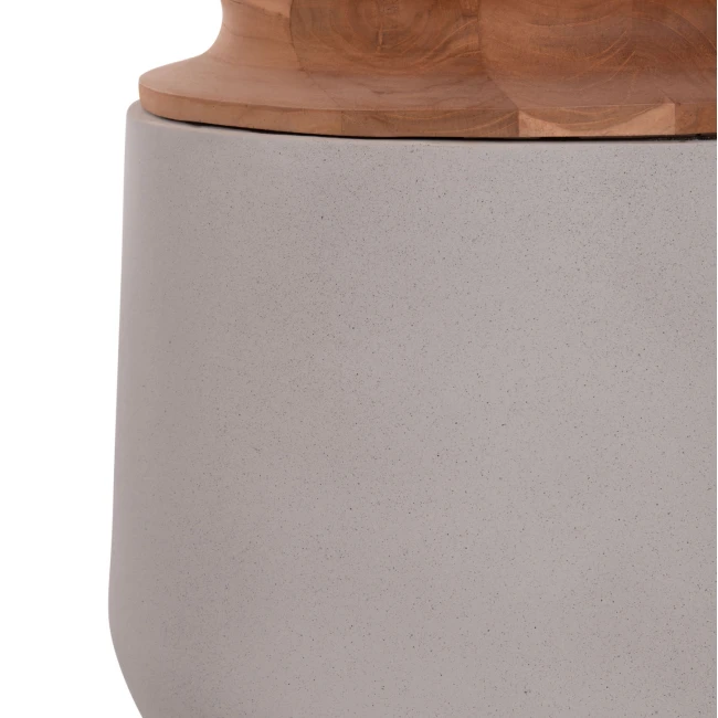 ΔΙΑΚΟΣΜΗΤΙΚΟ ΒΑΖΟ ΔΑΠΕΔΟΥ LINTER HM4662.03L FIBER CEMENT ΓΚΡΙ--ΞΥΛΟ ΤΕΑΚ Φ41x47Υ