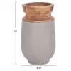 ΔΙΑΚΟΣΜΗΤΙΚΟ ΒΑΖΟ ΔΑΠΕΔΟΥ LINTER HM4662.03S FIBER CEMENT ΓΚΡΙ--ΞΥΛΟ ΤΕΑΚ Φ34x60Υεκ.