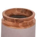 ΔΙΑΚΟΣΜΗΤΙΚΟ ΒΑΖΟ ΔΑΠΕΔΟΥ LINTER HM4662.05L FIBER CEMENT ΓΚΡΙ ΜΑΤ--ΞΥΛΟ ΤΕΑΚ Φ41x47Υεκ