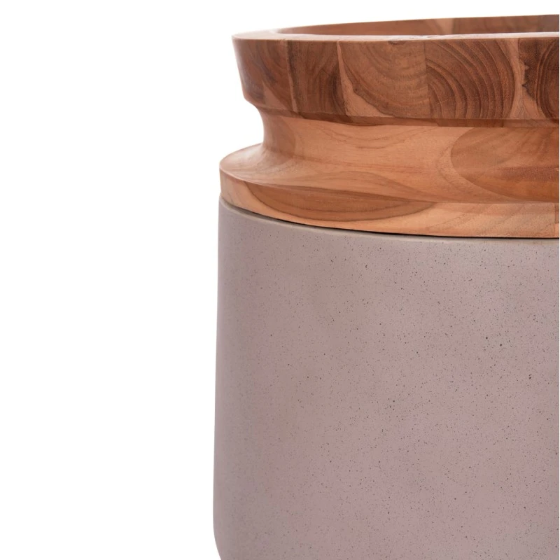 ΔΙΑΚΟΣΜΗΤΙΚΟ ΒΑΖΟ ΔΑΠΕΔΟΥ LINTER HM4662.05L FIBER CEMENT ΓΚΡΙ ΜΑΤ--ΞΥΛΟ ΤΕΑΚ Φ41x47Υεκ