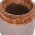 ΔΙΑΚΟΣΜΗΤΙΚΟ ΒΑΖΟ ΔΑΠΕΔΟΥ LINTER HM4662.05L FIBER CEMENT ΓΚΡΙ ΜΑΤ--ΞΥΛΟ ΤΕΑΚ Φ41x47Υεκ